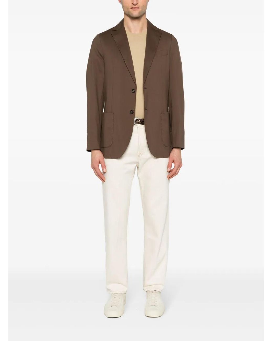 Circolo 1901 Brown Single-Breasted Pique Jacket for men