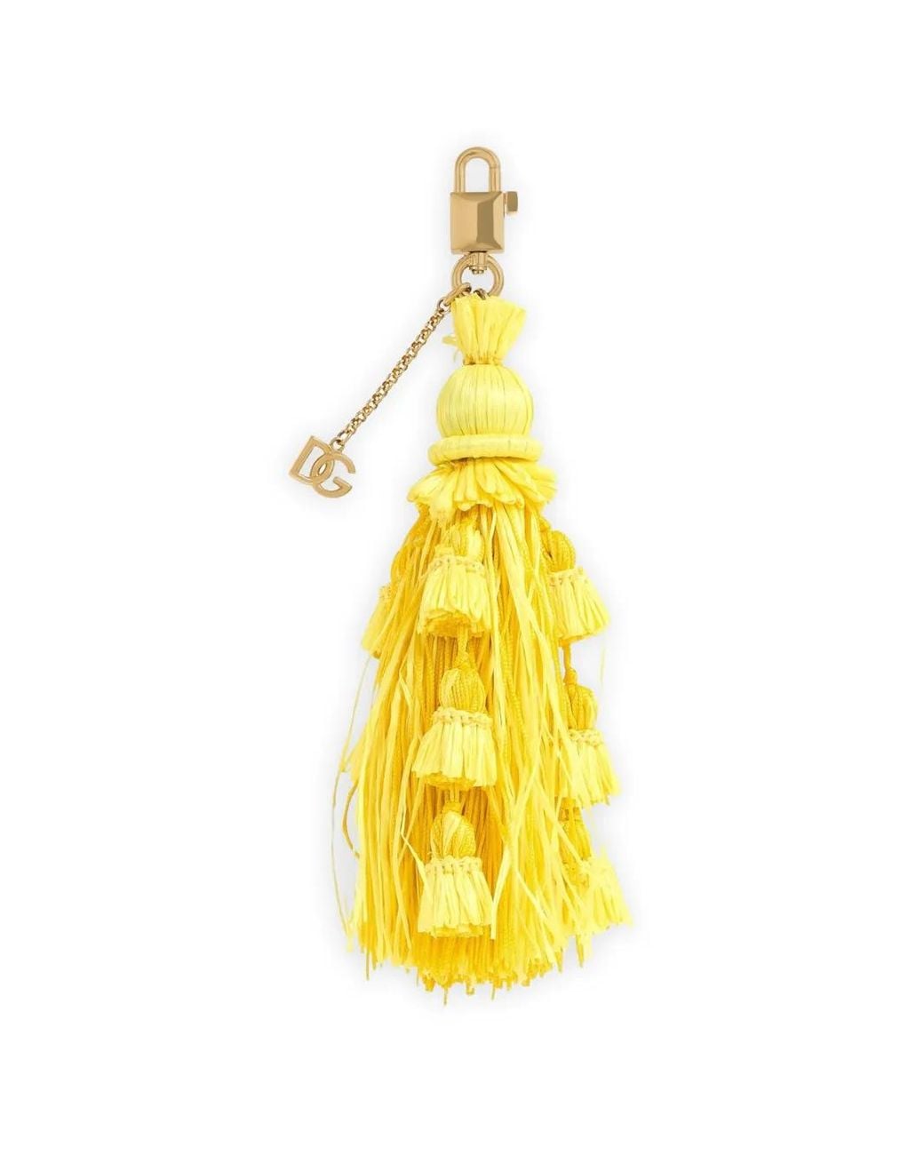 Dolce & Gabbana Yellow Porte-Clés Avec Pompon