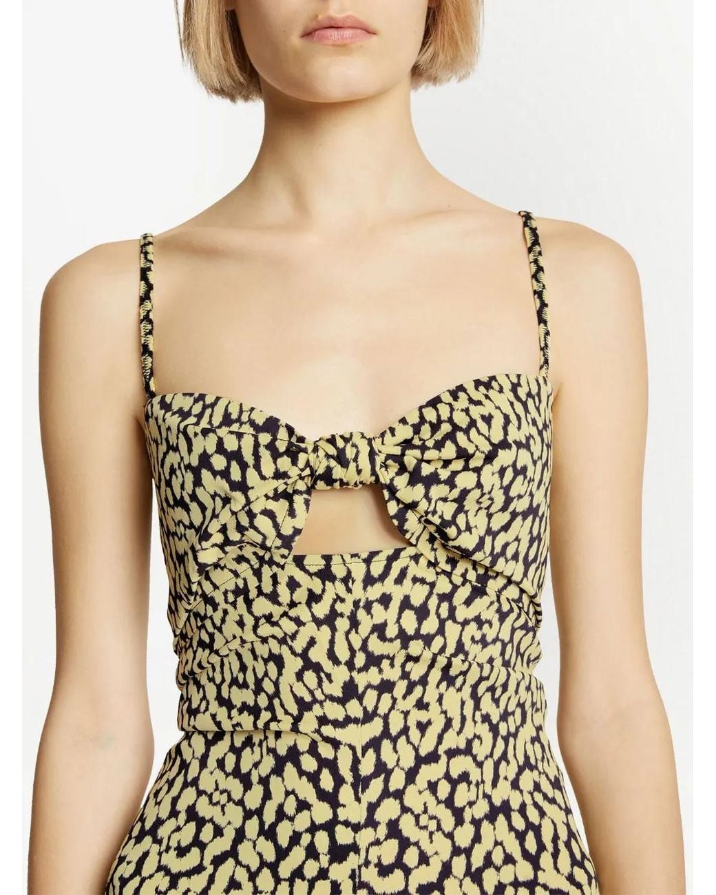 Proenza Schouler Green Leopard-Print Tank Dress