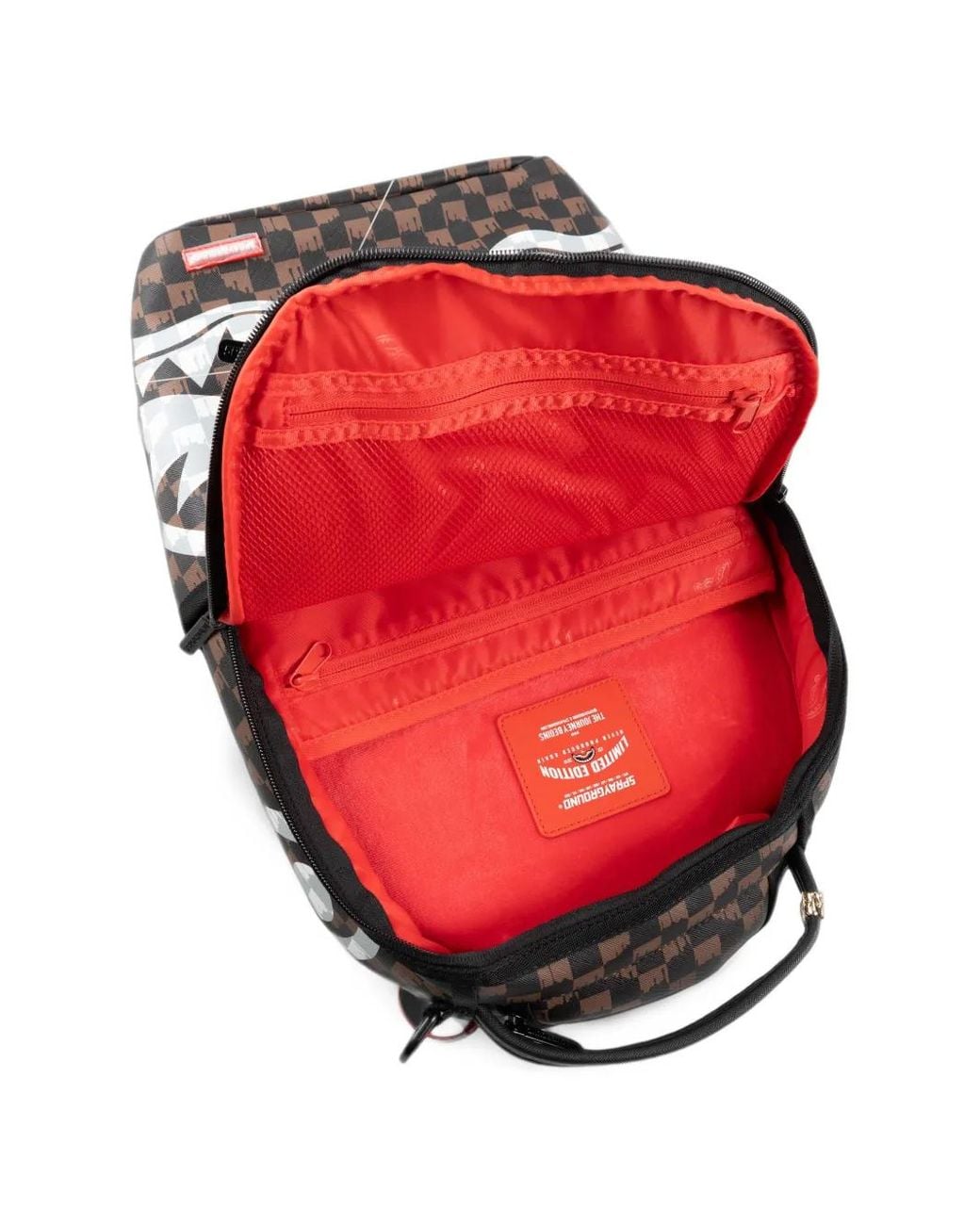 Sprayground Black Paris Check-Print Backpack