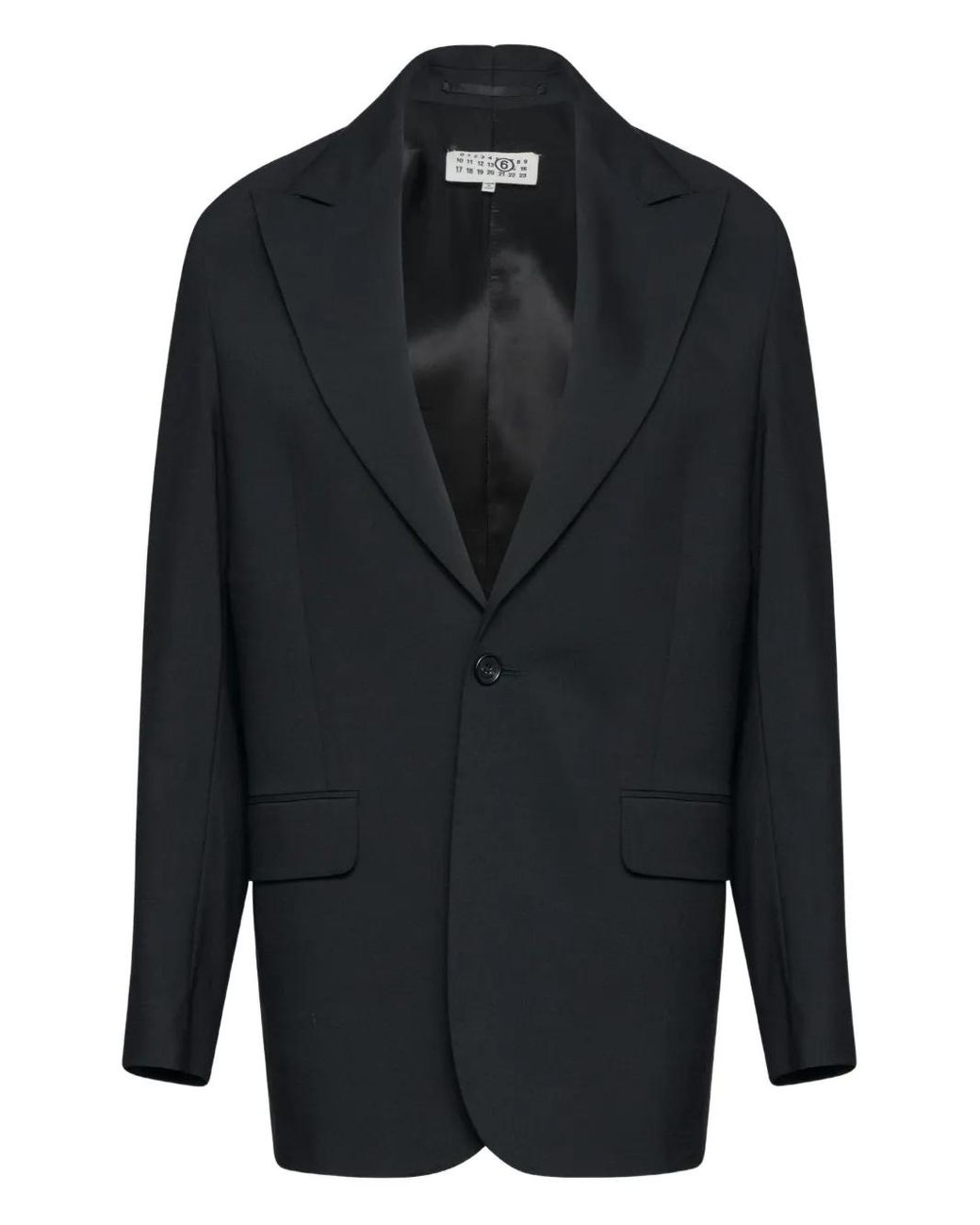 MM6 by Maison Margiela Black Single-Button Tailored Blazer