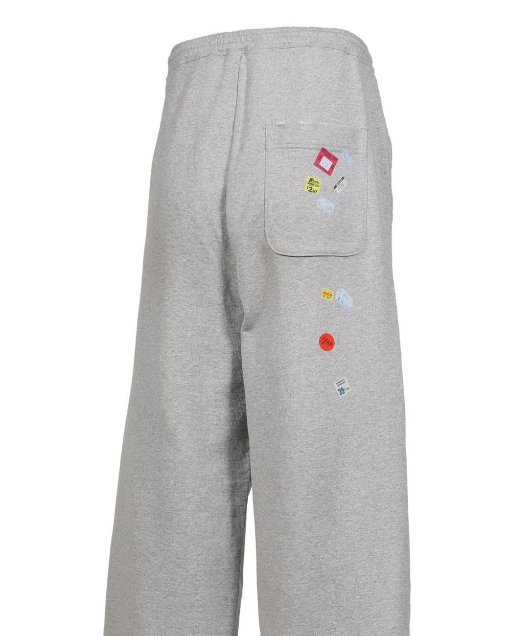 Maison Mihara Yasuhiro Gray Price-Tag Sticker Printed Sweat Pants for men
