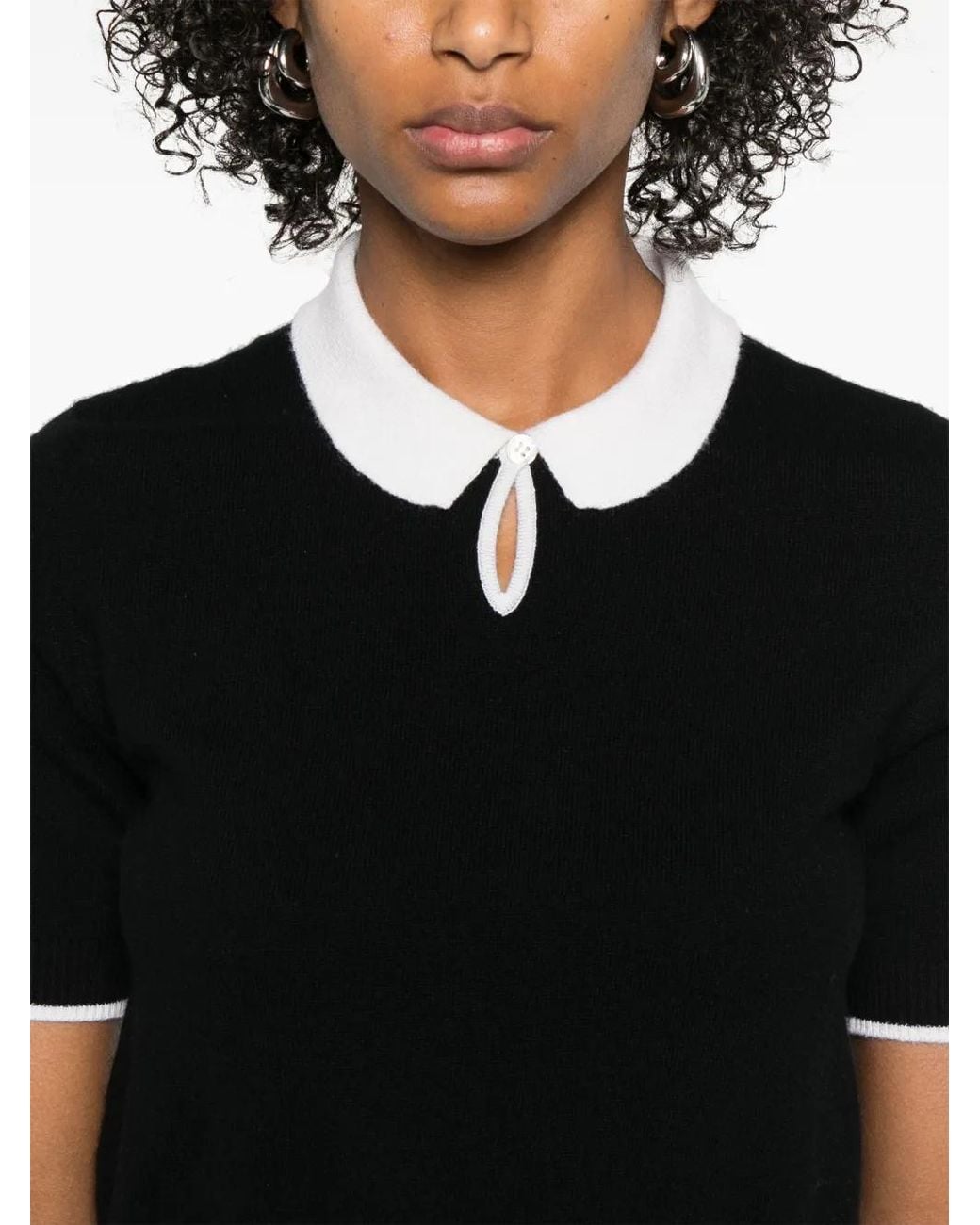 Thom Browne Black Jersey Stitch Cashmere Polo