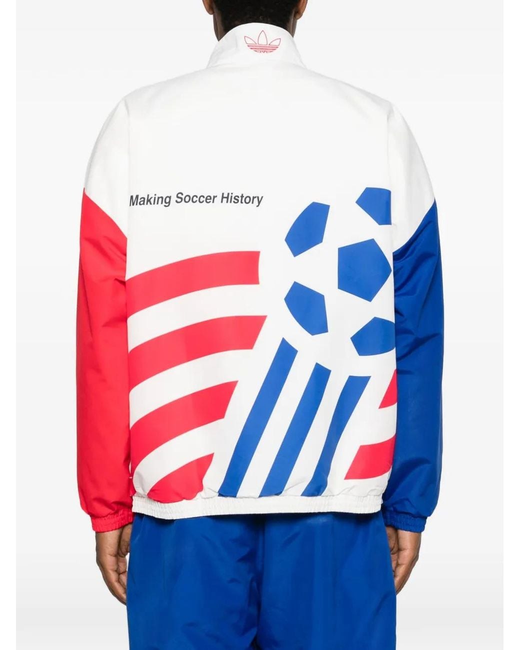 Adidas Red Usa 94 Graphic Woven Track Top for men