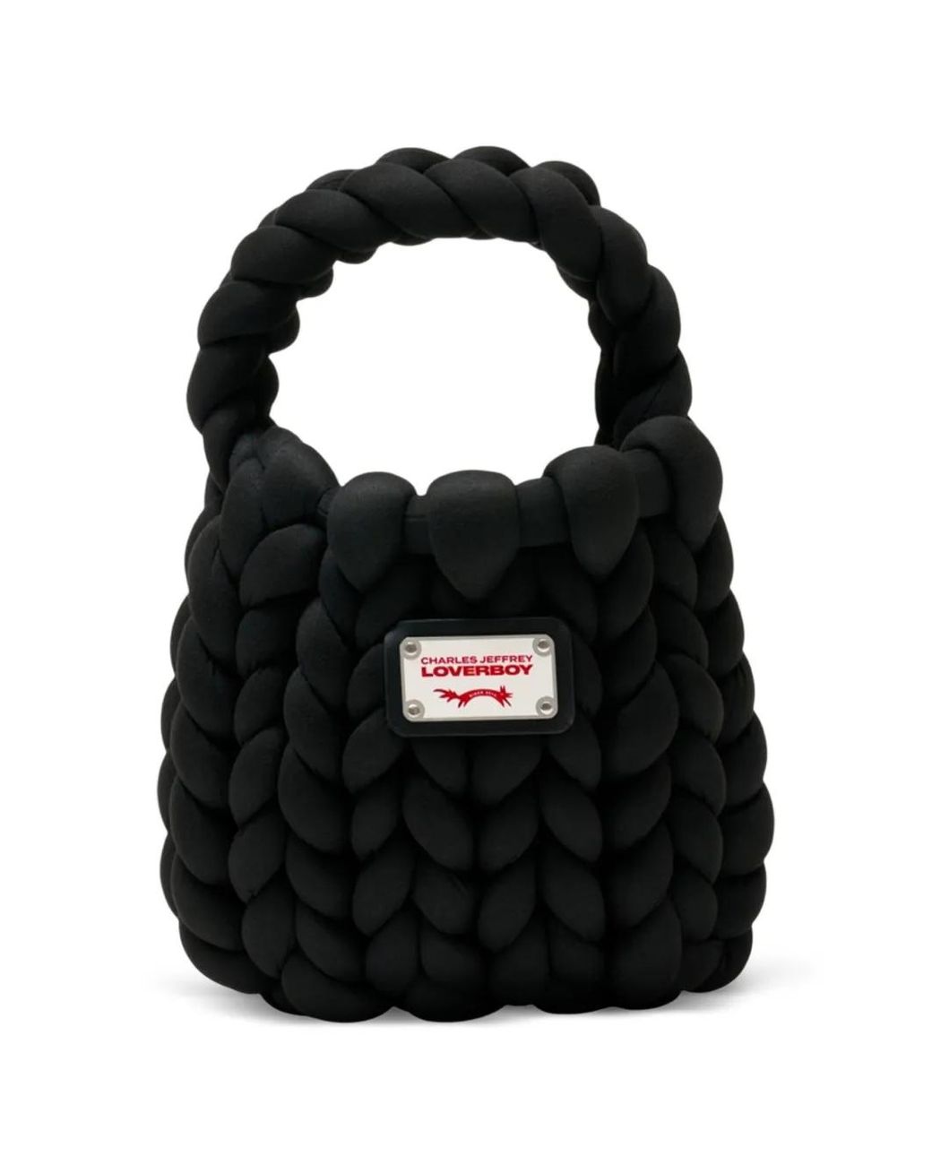Charles Jeffrey Black Mini Marshmallow Tote Bag