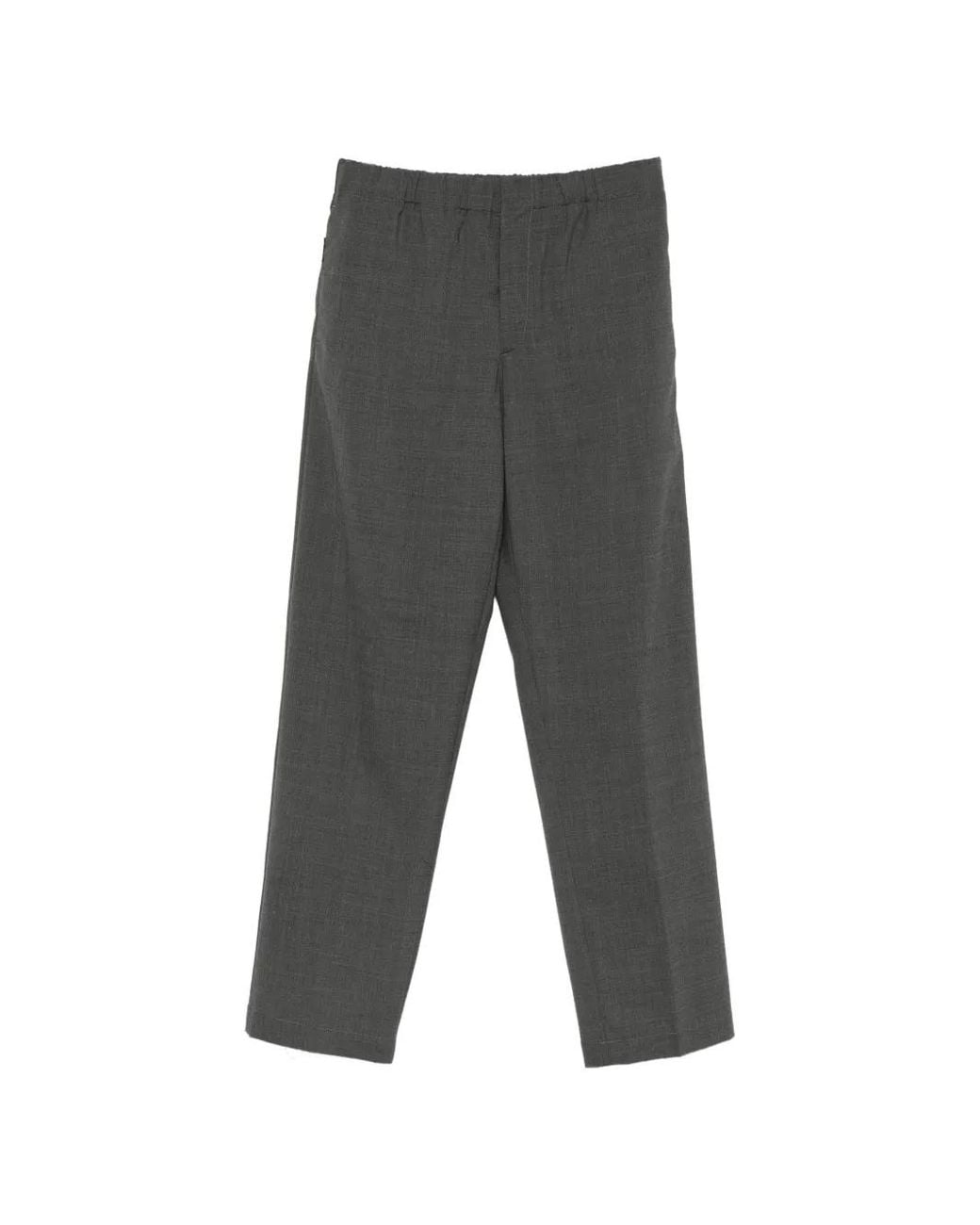 Lardini Gray Elasticated-Waistband Trousers for men