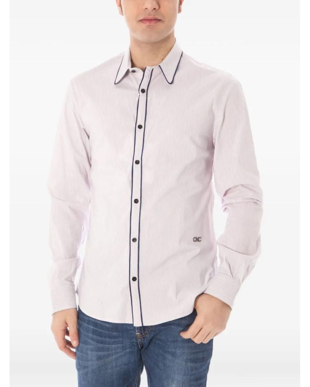 CoSTUME NATIONAL White Chemise À Bords Contrastants for men
