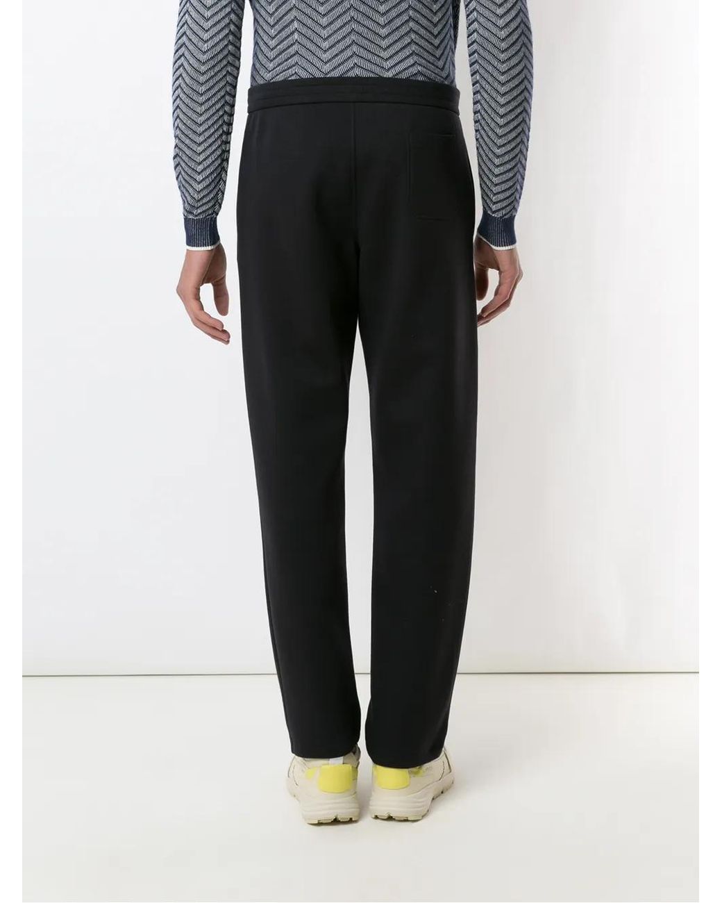 Giorgio Armani Black Straight-Leg Trousers for men