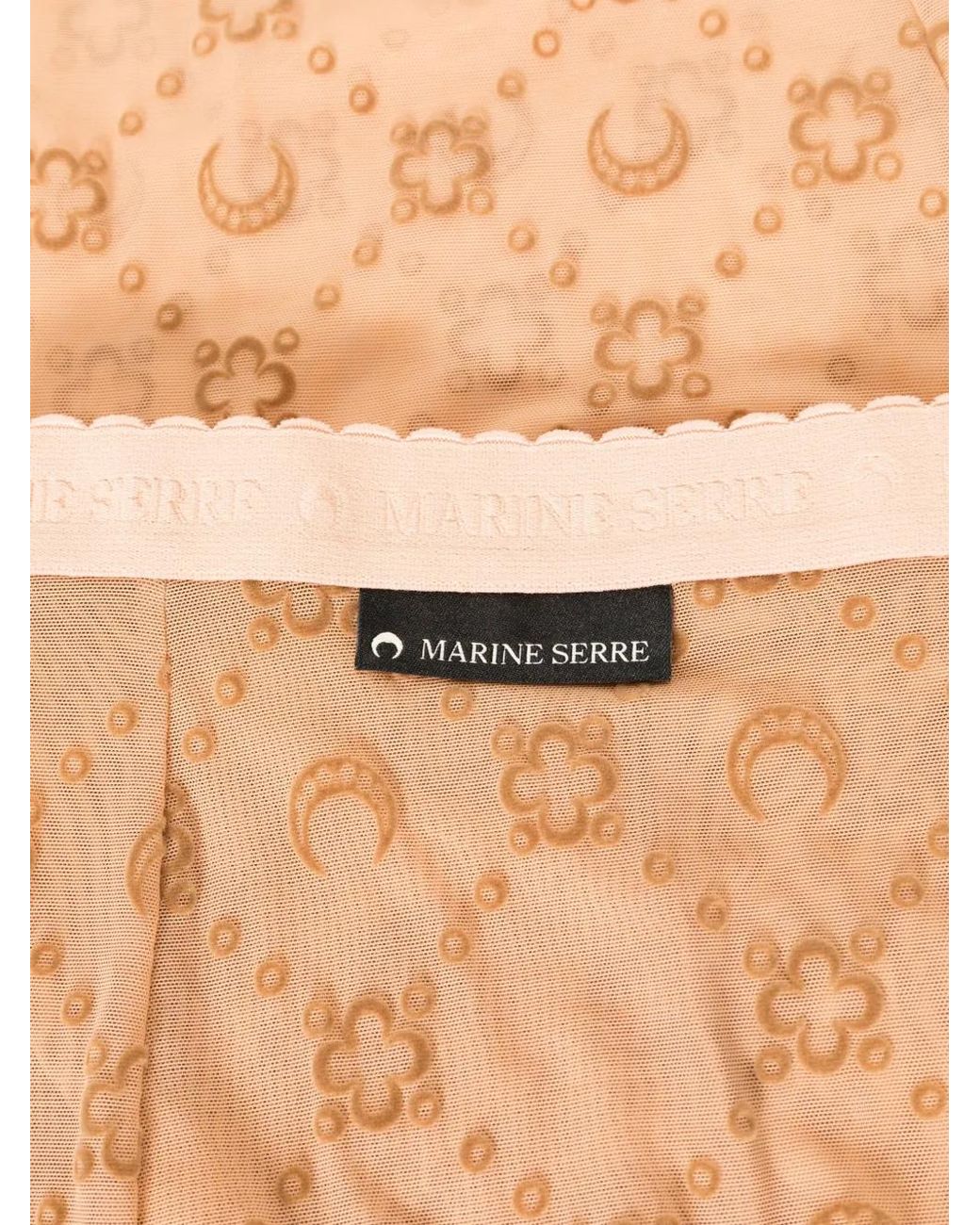 MARINE SERRE Natural Monogram Tights