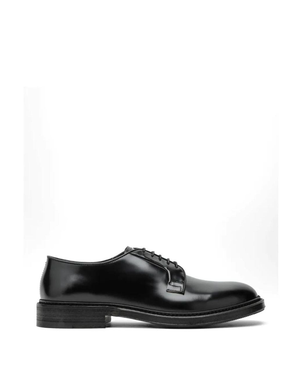 STURLINI FIRENZE Black Lace-Up Derby Shoes for men