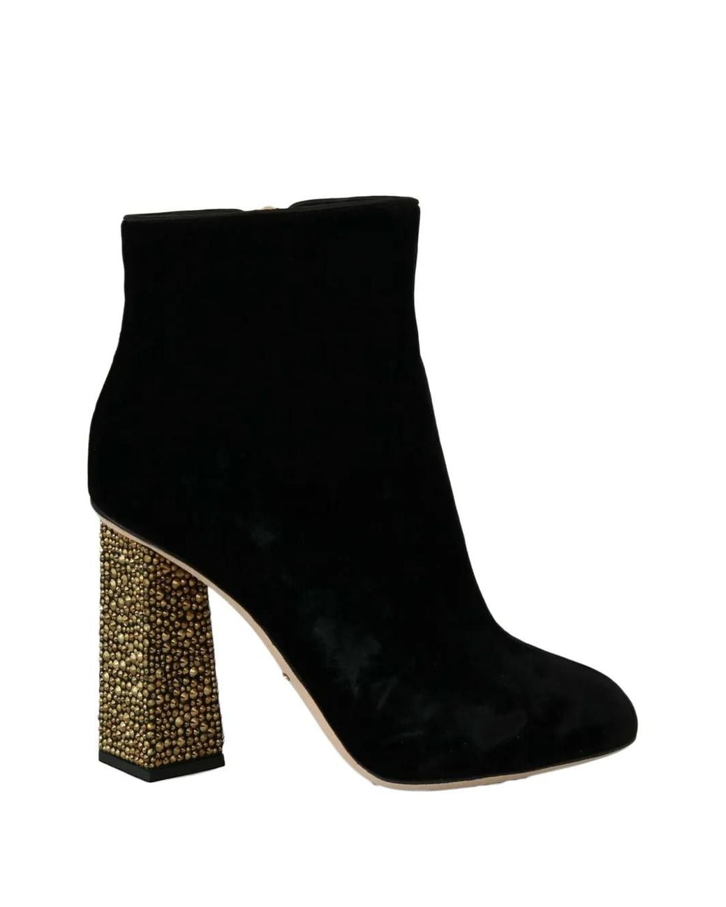 Dolce & Gabbana Black Studded Ankle Boots