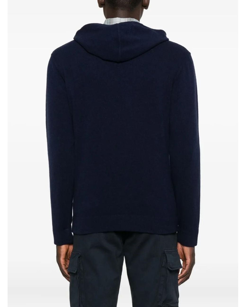 Daniele Fiesoli Blue Long-Sleeve Hoodie for men