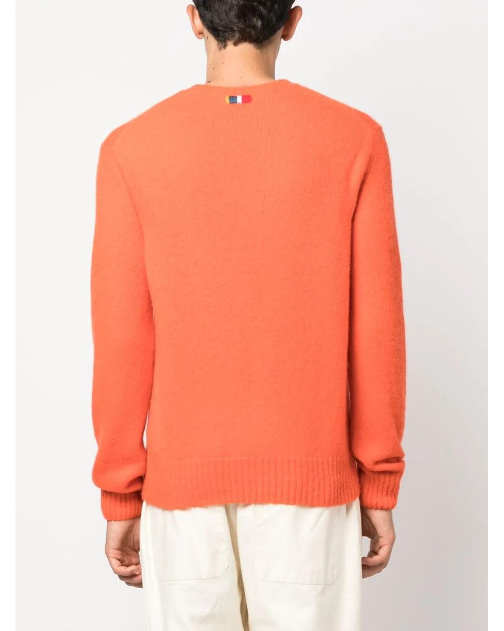 Orlebar Brown Lorca Strickpullover Mit Logo-Patch in Orange für Herren