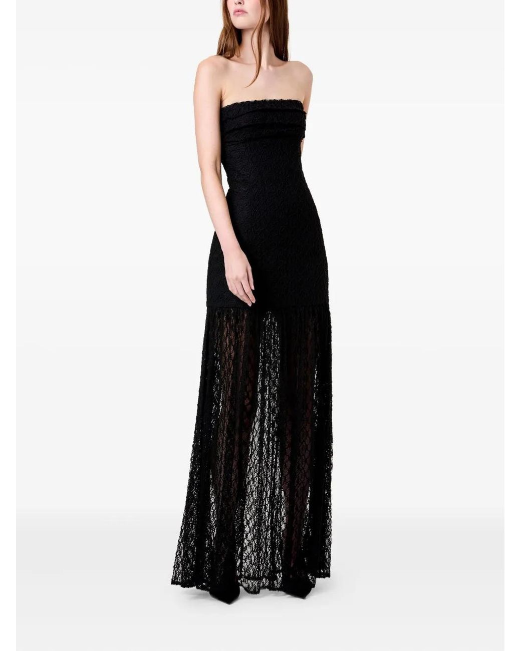 nicholas black lace dress NICHOLAS Black Grid Lace Ball Dress