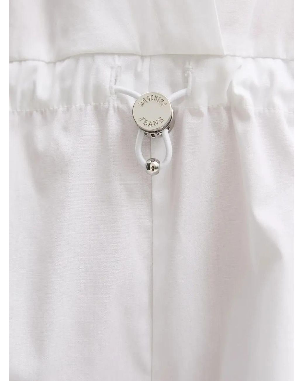 Moschino White Drawstring-Waist Playsuit