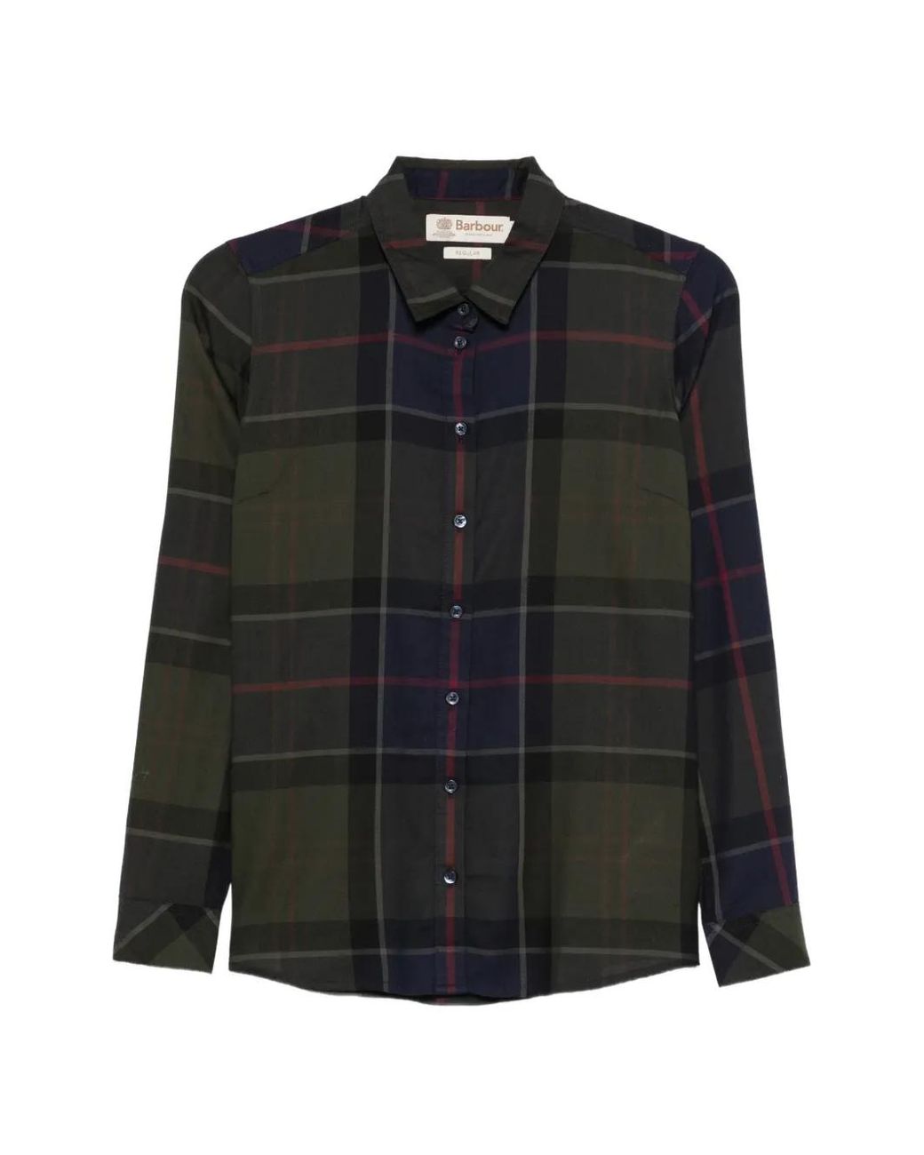 Barbour Black Check-Pattern Long-Sleeve Shirt