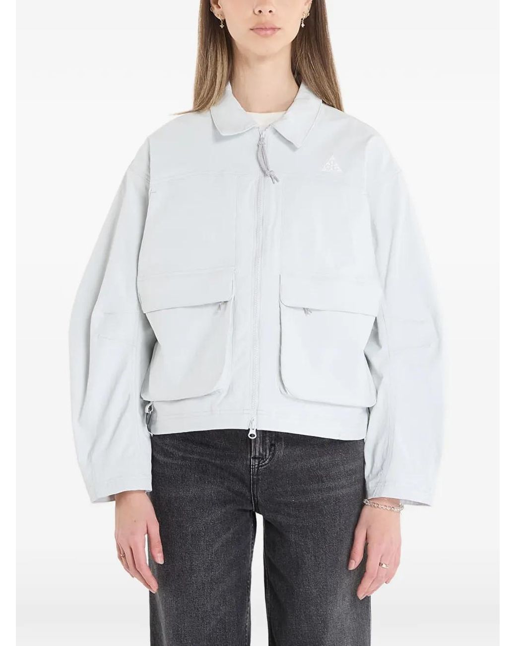 Nike White Veste Bomber Acg
