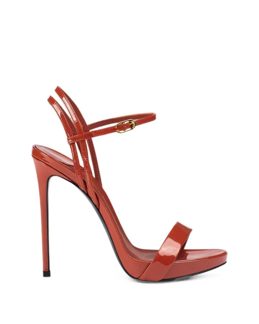 Le Silla Red Sandales Gwen En Cuir Verni