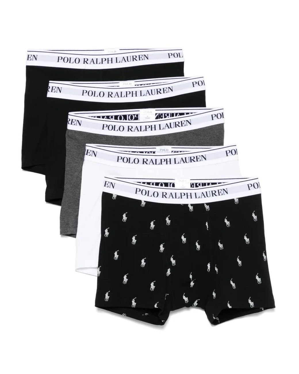 Polo Ralph Lauren Black Polo Plain Logo Cotton Stretch Trunks for men
