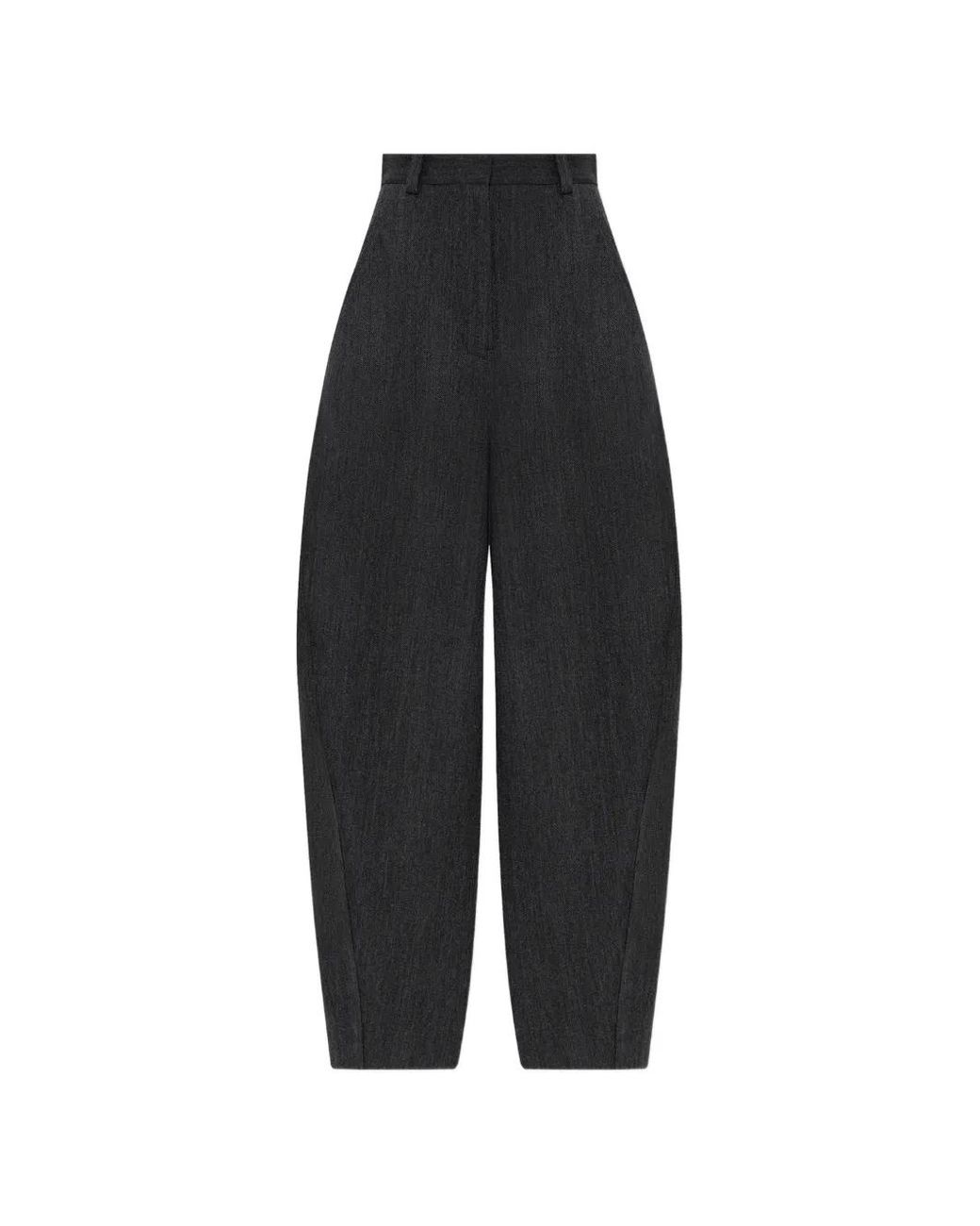 Balenciaga Black High-Waist Barrel Pants