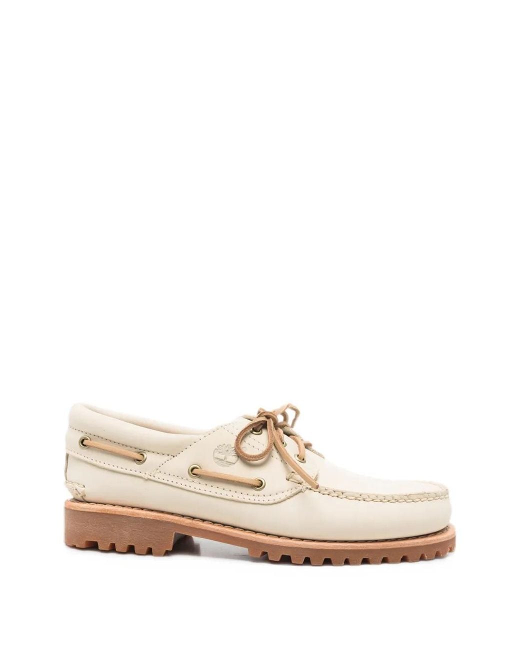 Timberland White Lug-Sole Boat Shoes for men