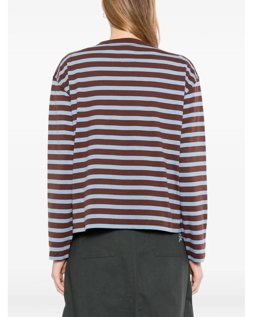SPORT b. by agnès b. Dinosaur-Embroidered Striped T-Shirt