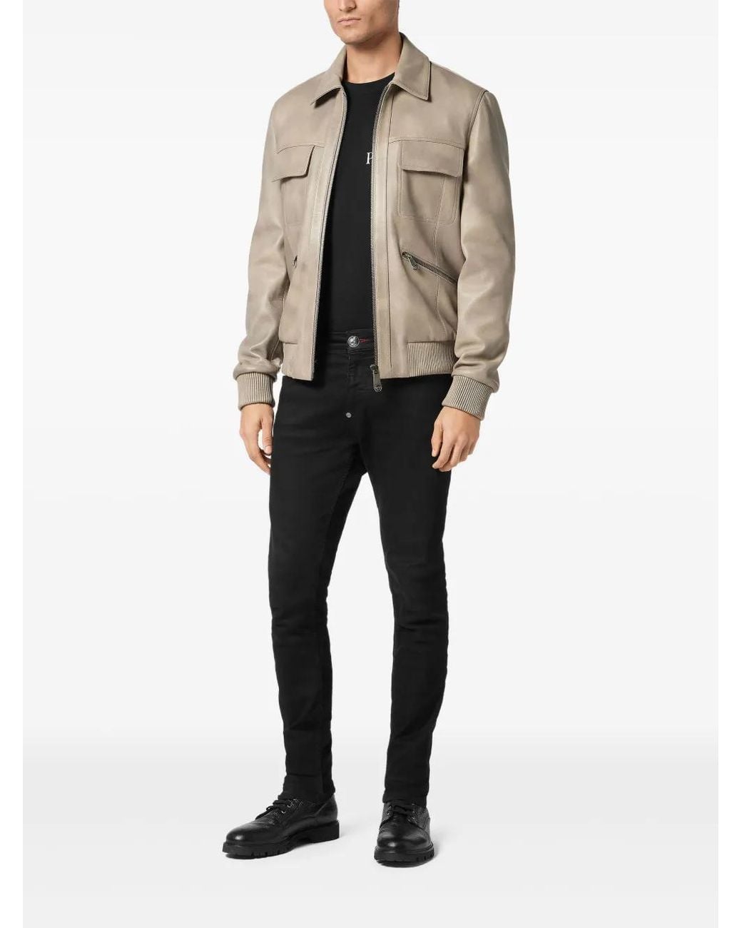 Philipp Plein Brown Coster Bomber Jacket for men
