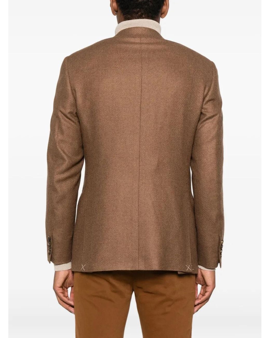 Canali Brown Single-Breasted Blazer for men