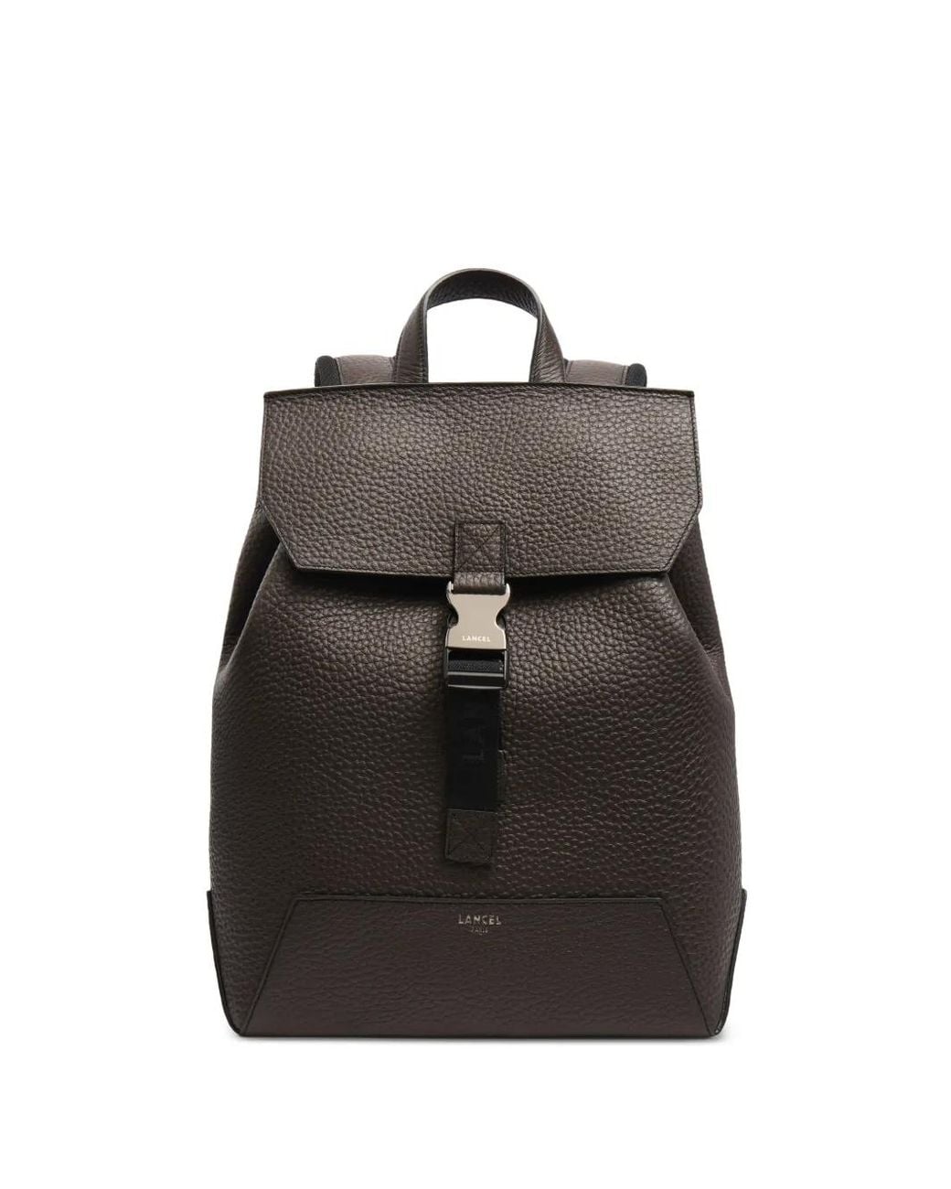 Lancel Black Sac À Dos Milo En Cuir Grainé for men