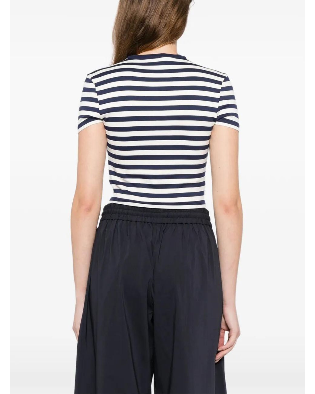 Ralph Lauren Blue Striped Short-Sleeve Top