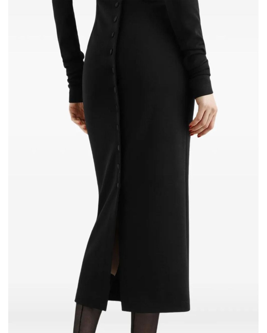Dolce & Gabbana Black Wool Jersey Dress