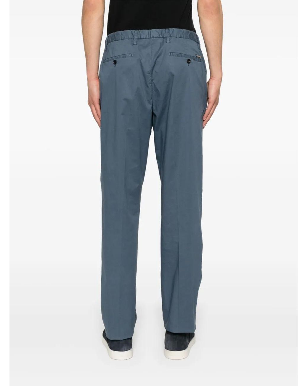 Corneliani Blue Straight-Leg Trousers for men