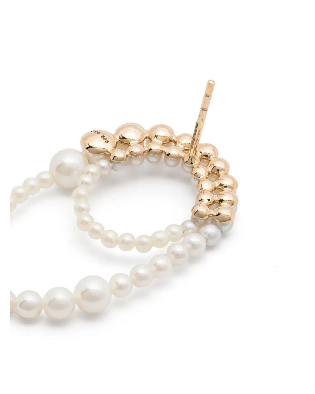 Sophie Bille Brahe White 14Kt Recycled Embrassée Single Earring