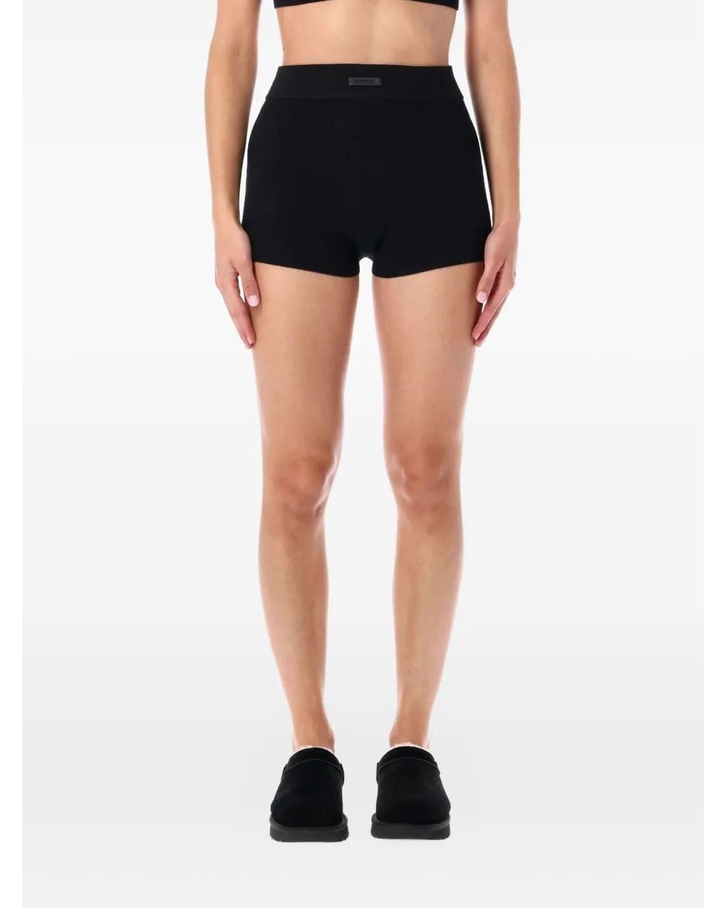 Fear Of God Black Rib-Knit Boxer Shorts