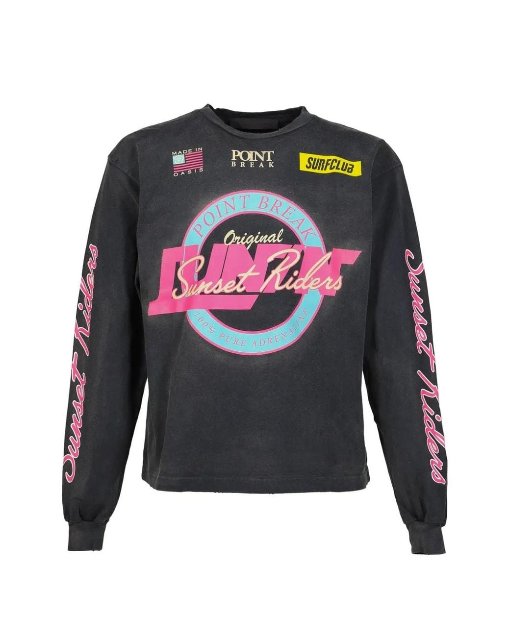 JUN/NAKAYAMA Gray Graphic-Print Long-Sleeve T-Shirt for men