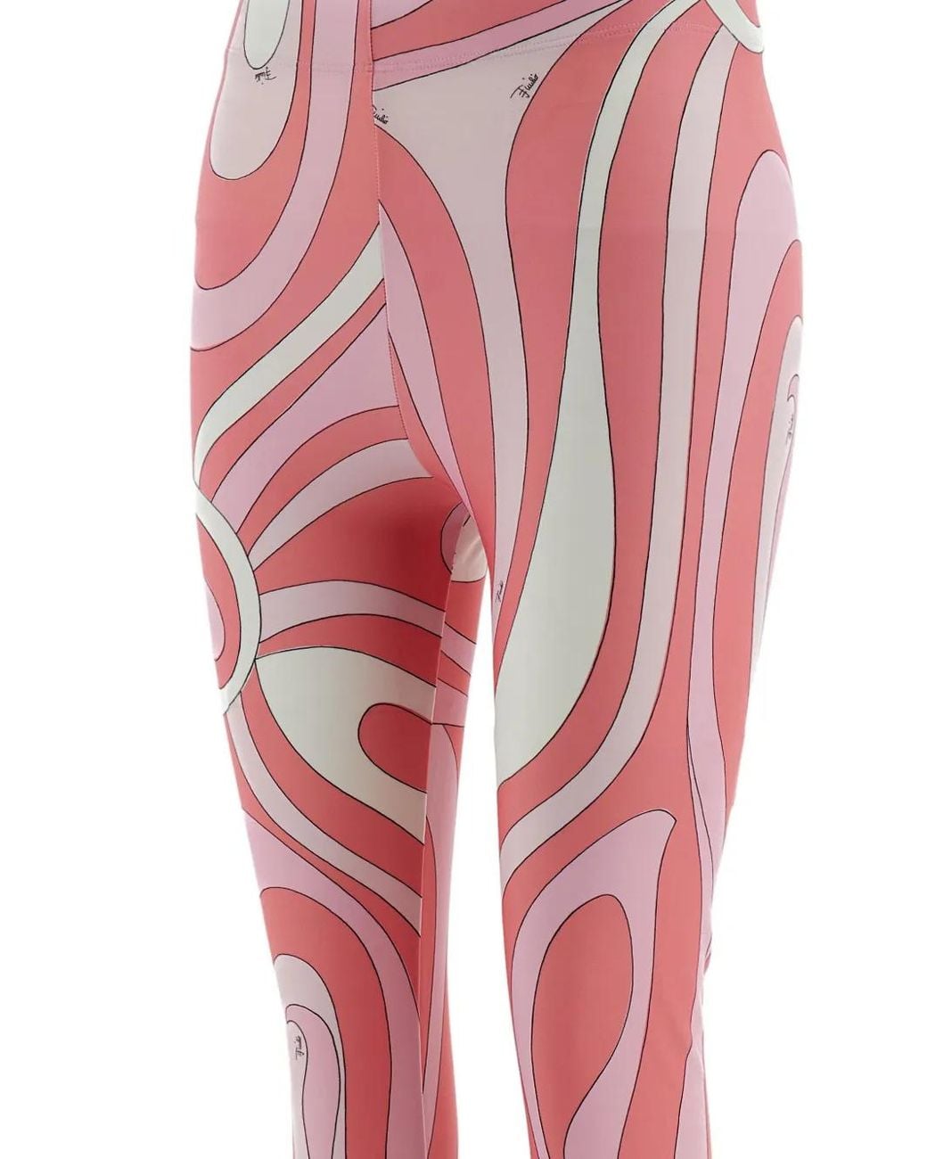 Emilio Pucci Pink Marmo-Print Leggings