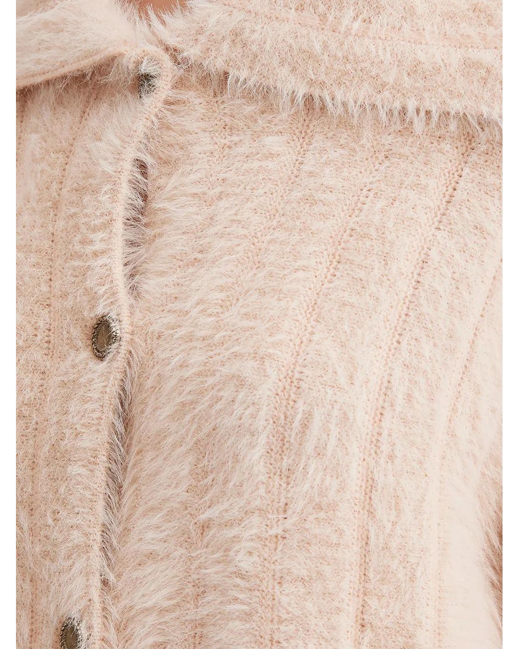 B+ AB Natural Buttoned Collar Cardigan