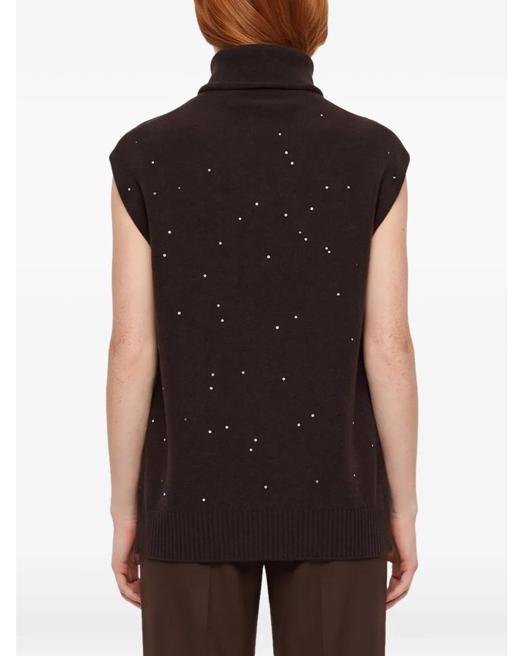 Antonelli Black Garfagnana Sequin-Embellished Roll-Neck Sweater