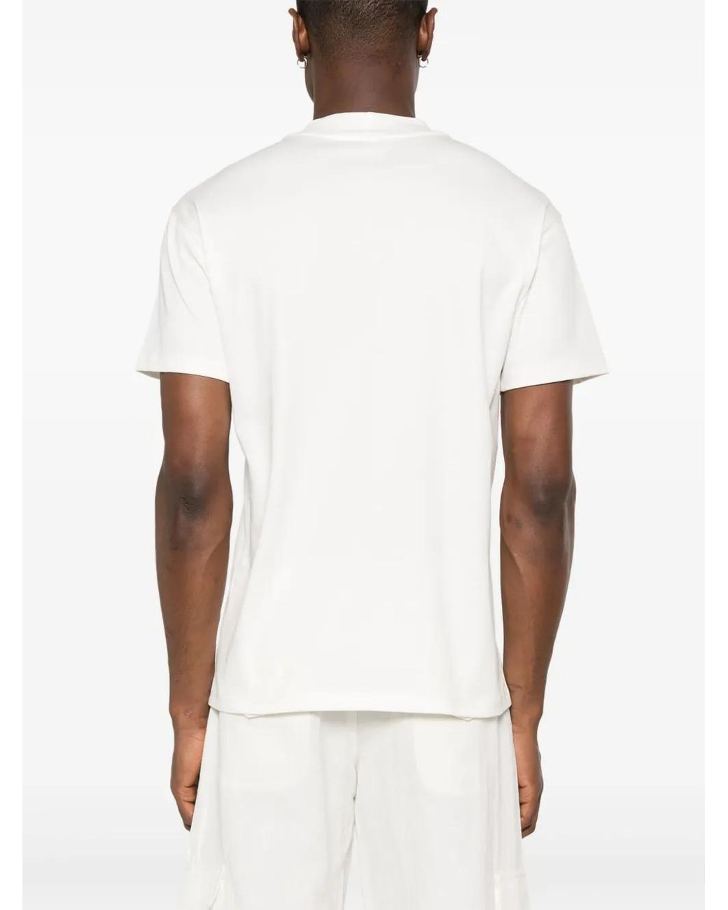 Lardini White Crew-Neck Cotton T-Shirt for men