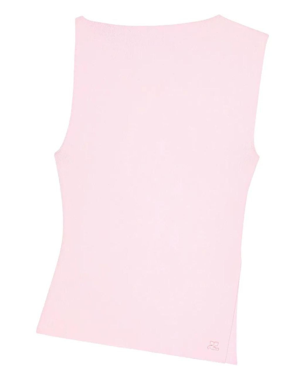 Courreges Pink Side-Slit Top