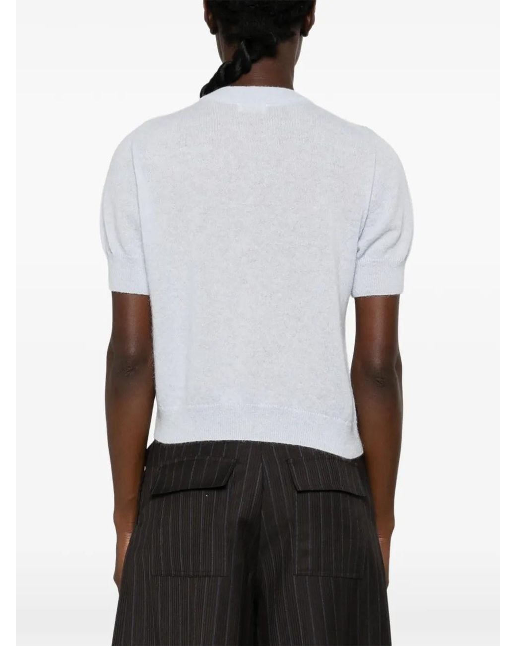 Drykorn White Daryani Short-Sleeve Cardigan
