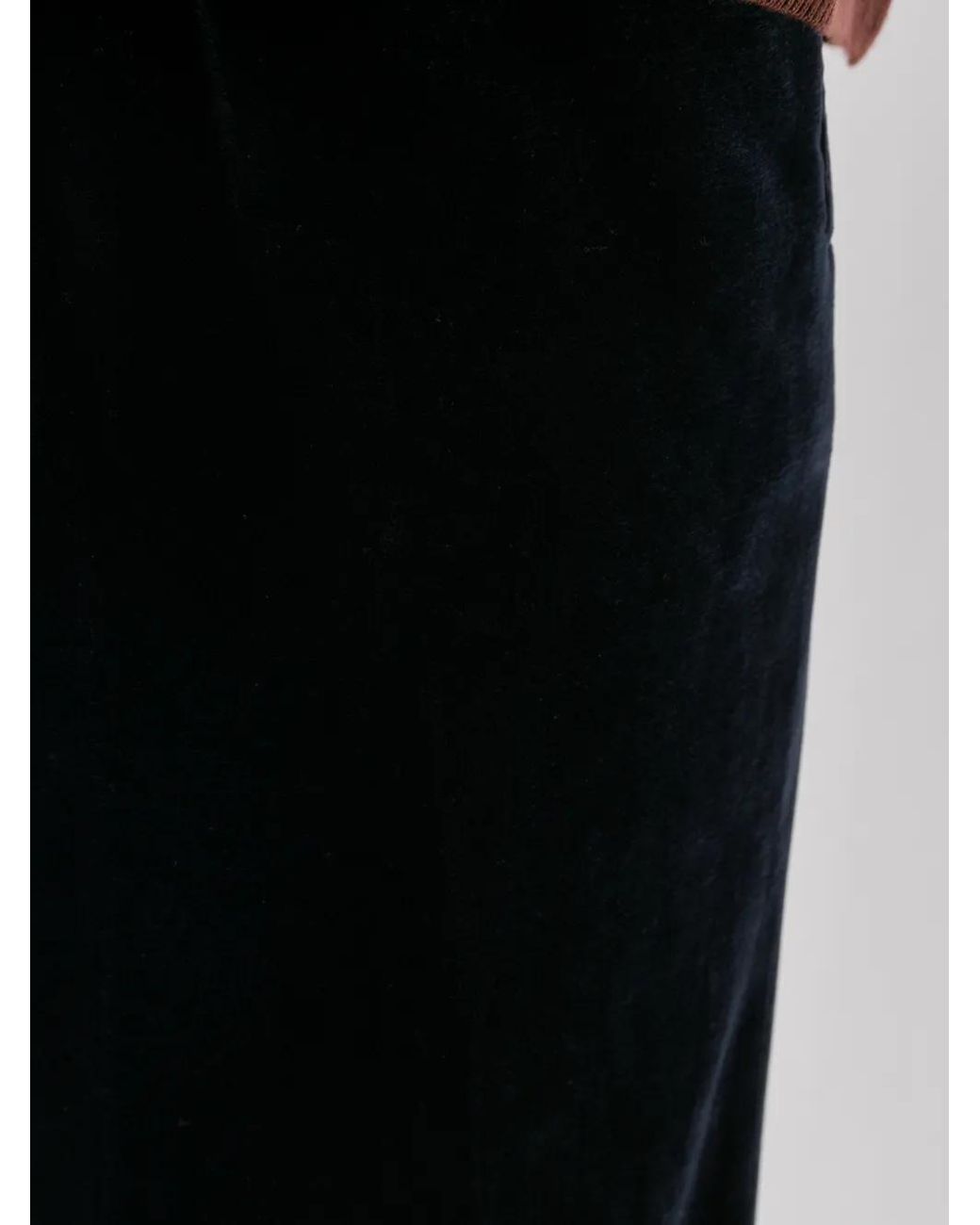 Aspesi Black Velvet Cropped Trousers