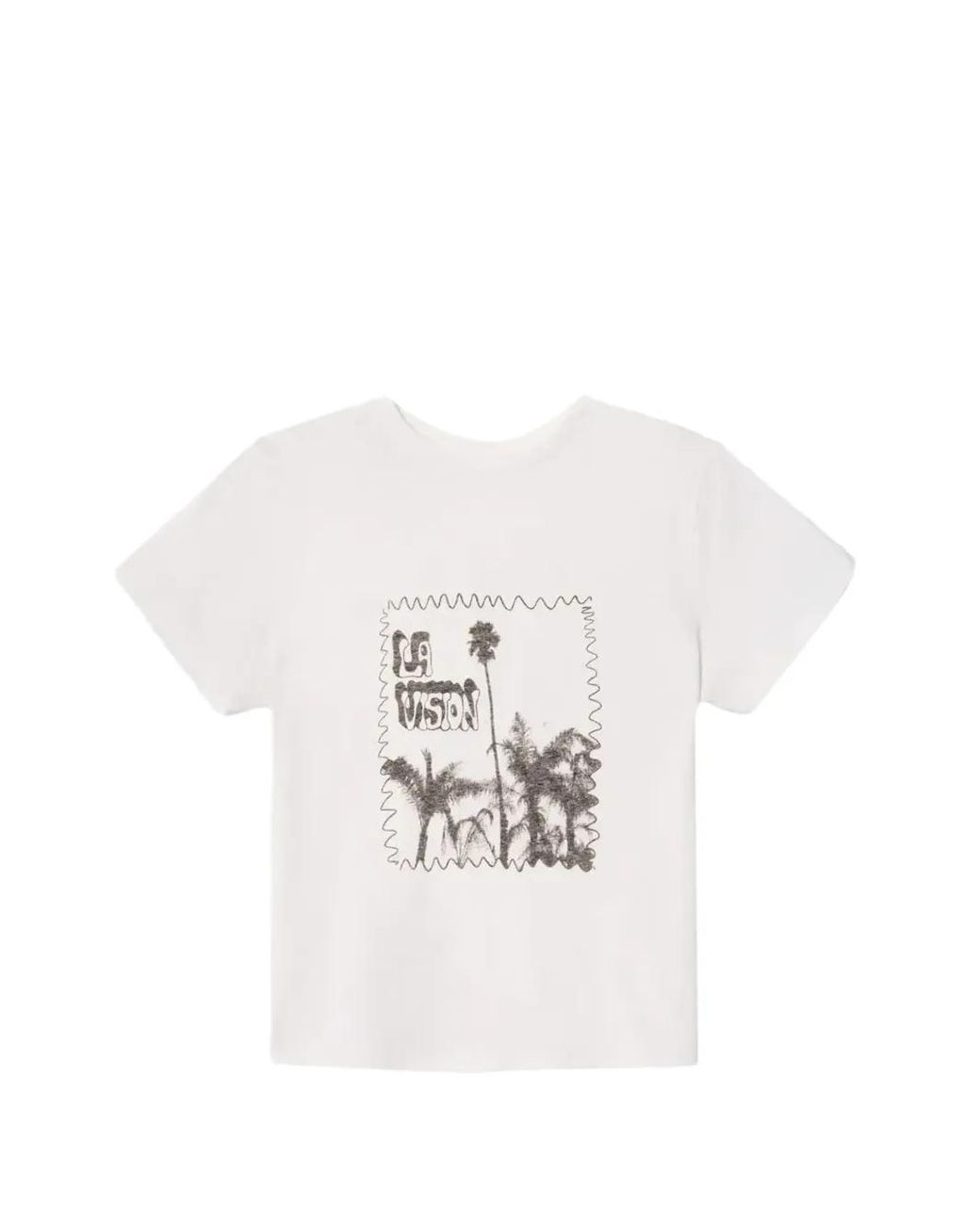 Re/done White La Vision Graphic-Print T-Shirt