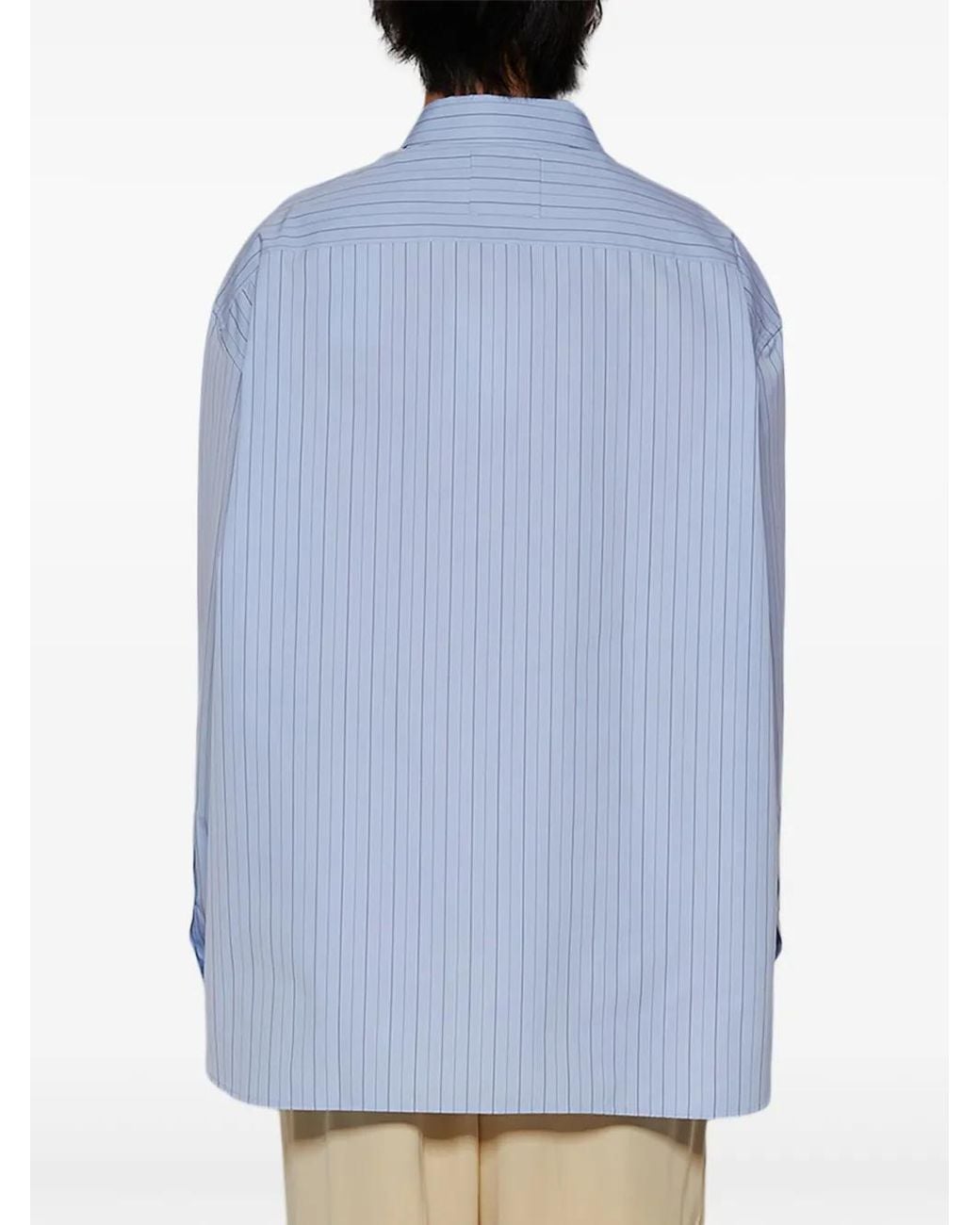 Lanvin Blue Ample Imprimé Archives Shirt for men
