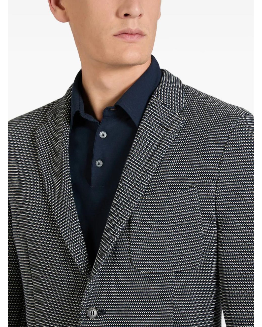 Slowear Gray Micro-Patterned Blazer for men