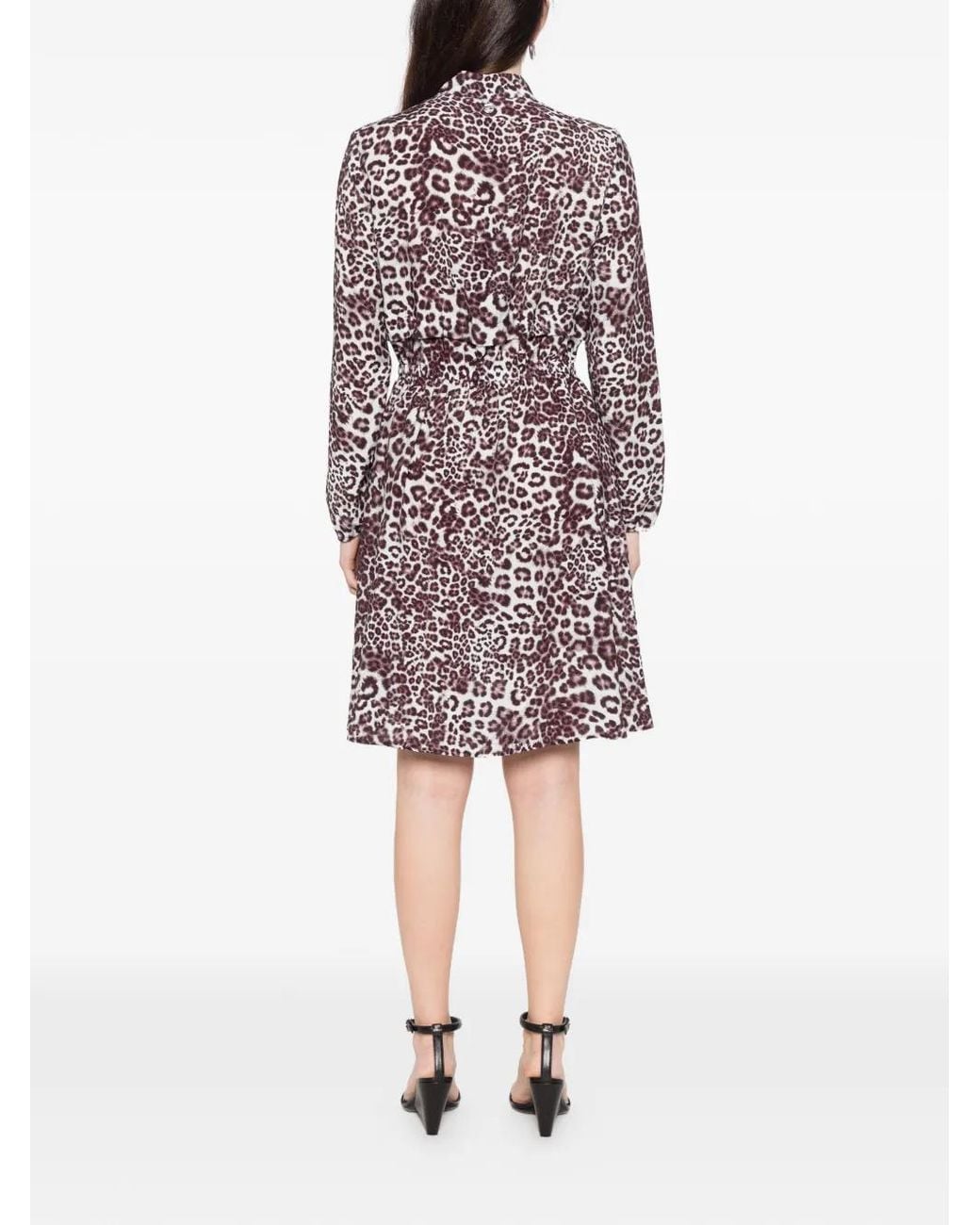 Marc Cain White Animal-Print Zipped Mini Dress