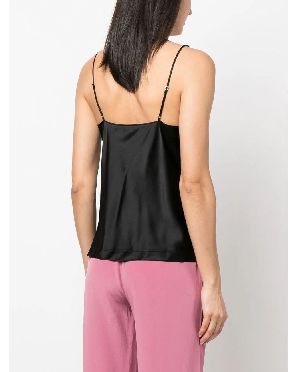 Dorothee Schumacher Black V-Neck Stretch-Silk Top