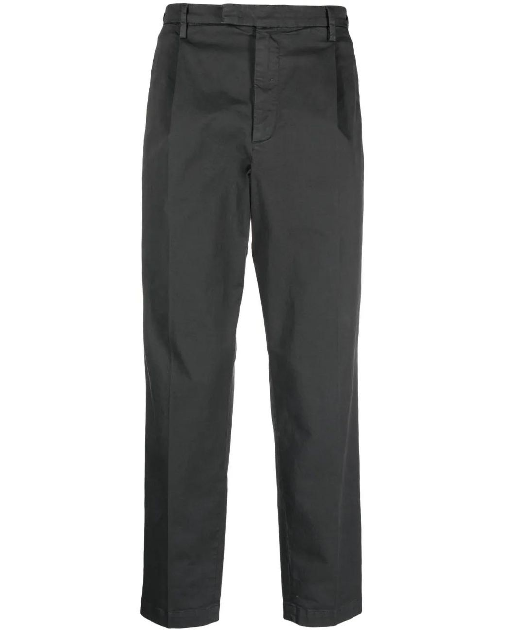 Barena Gray Mid-Rise Straight-Leg Trousers for men