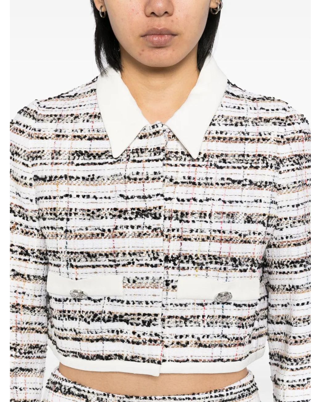 Giambattista Valli White Tweed Jacket