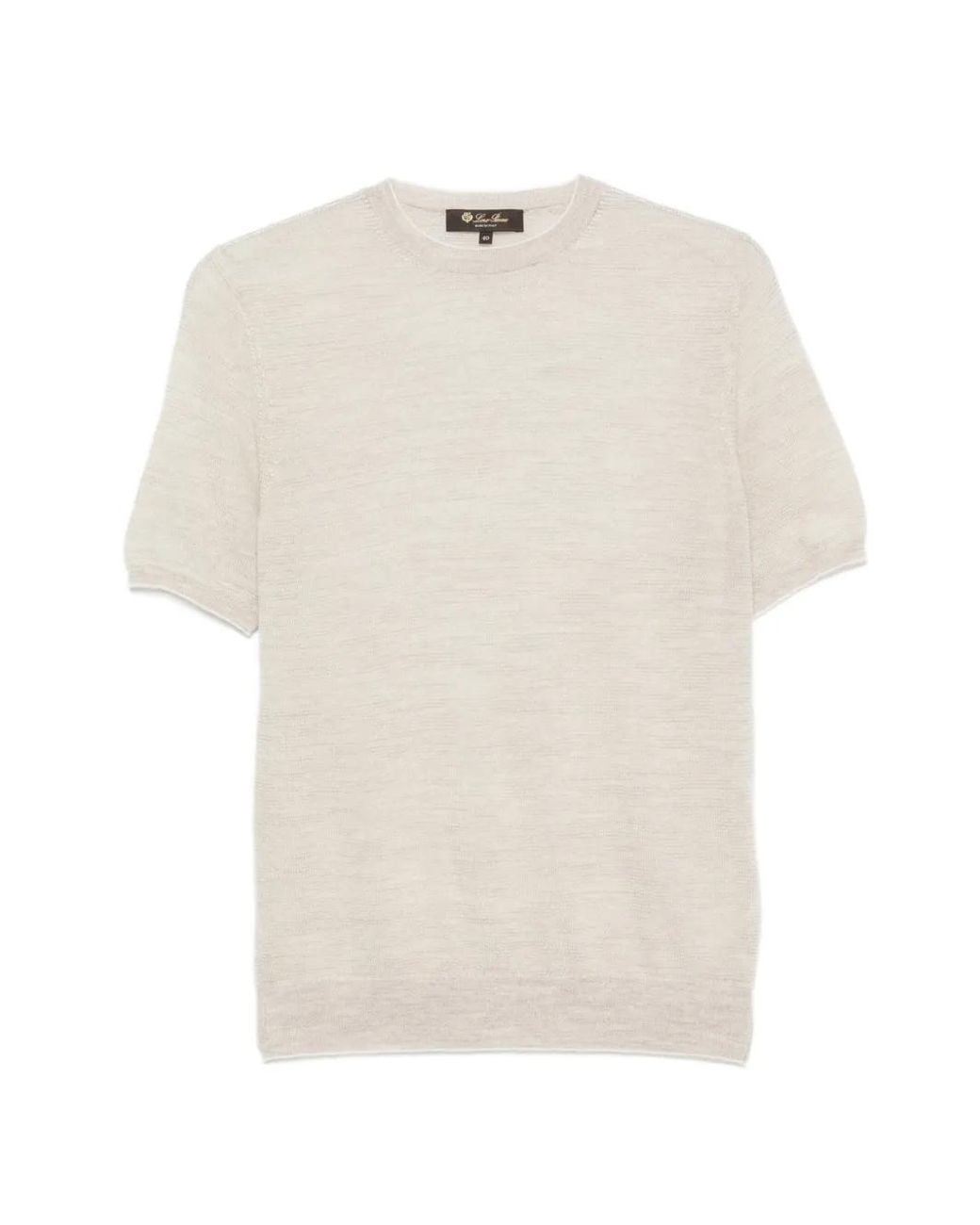 Loro Piana White Short-Sleeve Crew-Neck Sweater